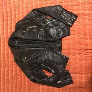 American Eagle Vegan Leather Motorcycle Jacket
